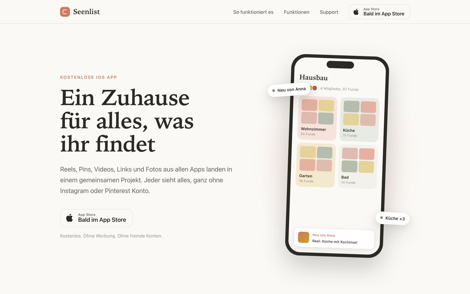 Seenlist Screenshot